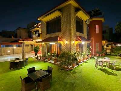 30 Marla furnished green lawn house available for rent phase 5 bahria town Rawalpindi