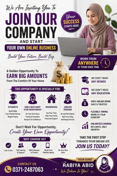 ONLINE WORK OPPORTUNITY