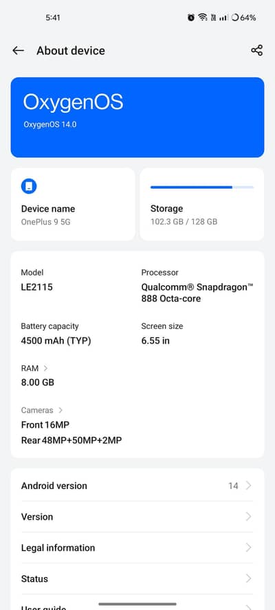 OnePlus 9 5G American Variant  LE2115 8GB RAM/128GB