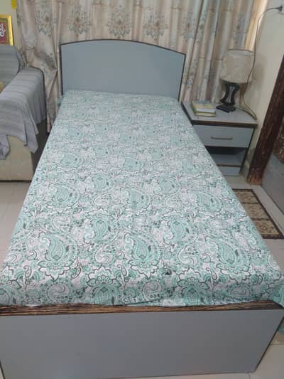 Heavy durable Handmade Single Bed and table