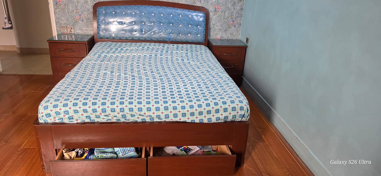 Bed with side table 1