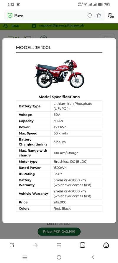 jolta JE100L for sale