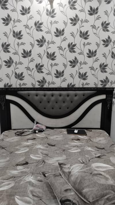 King Size Double Bed With Mattress For Saleb