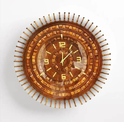Wooden Sun Wall clock