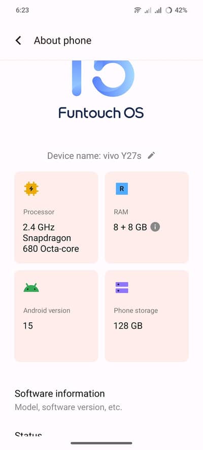 vivo y 27s 8 128