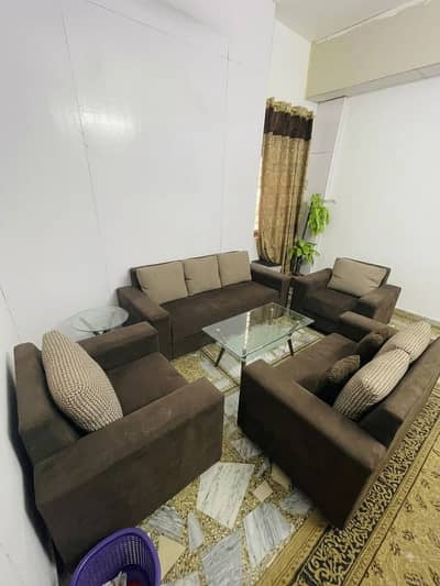 7 seater sofa set brown color