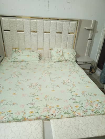 single bed with side tables good condition use in 8 month