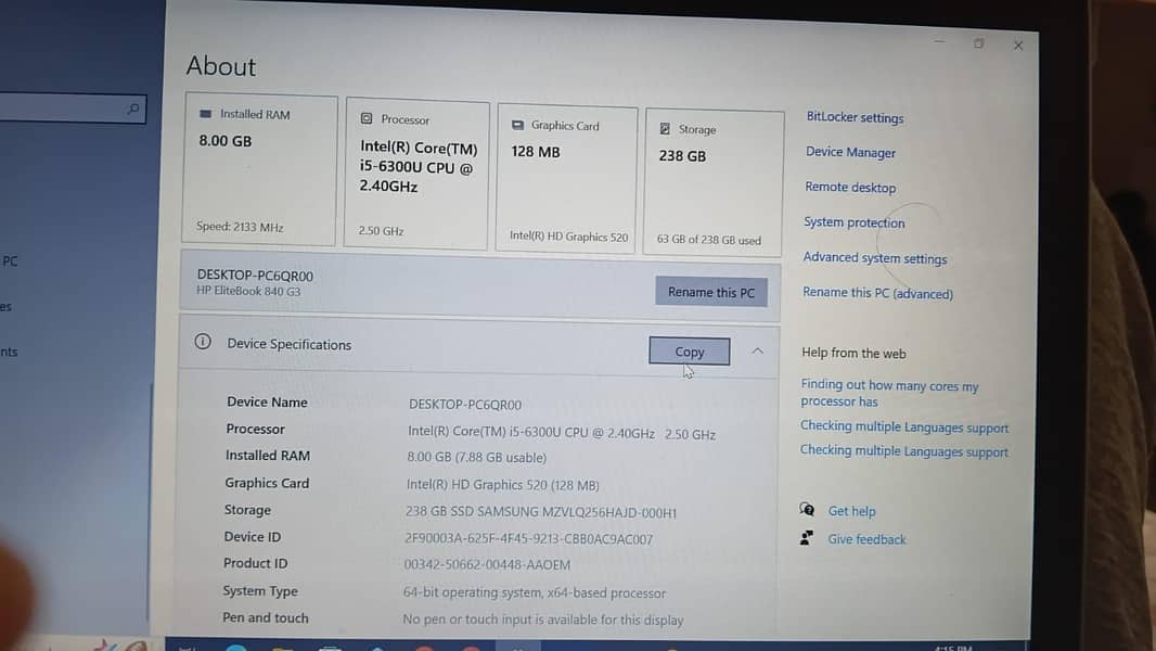 core i5 vpro 4