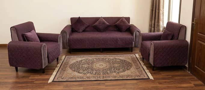 Velvet 5 Seater Sofa Set for Sale in Excellent Condition