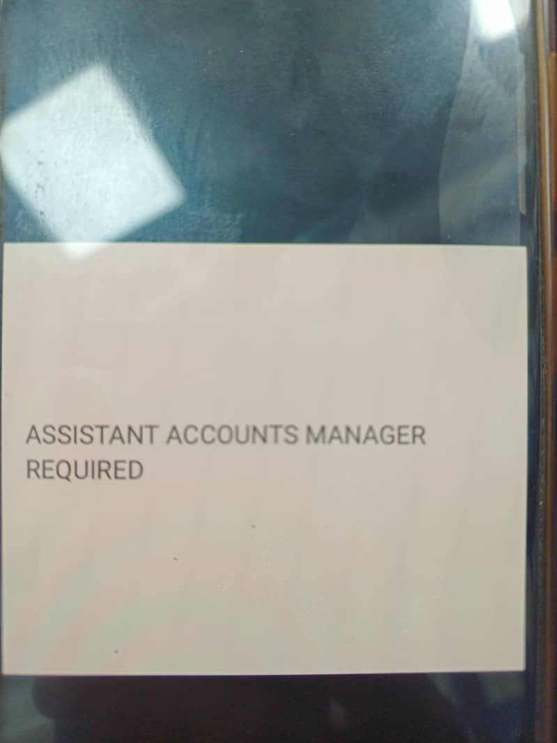 Assistant Accounts Manager 0