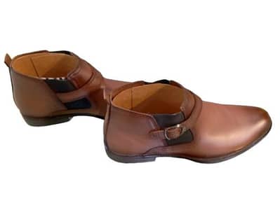 Leather Buckled Chelsea Boots new