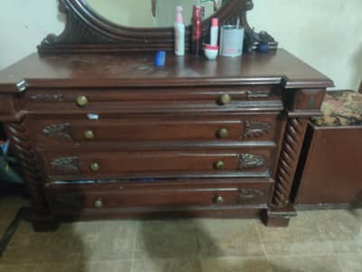 Dressing Mirror with small Cousion Stool