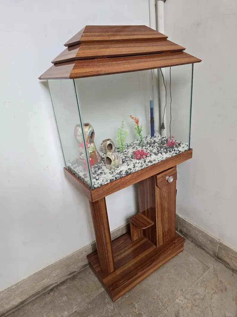 Aquarium with Wooden Stand – Complete Setup — photo 8