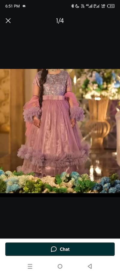 one time used wedding wear maxi