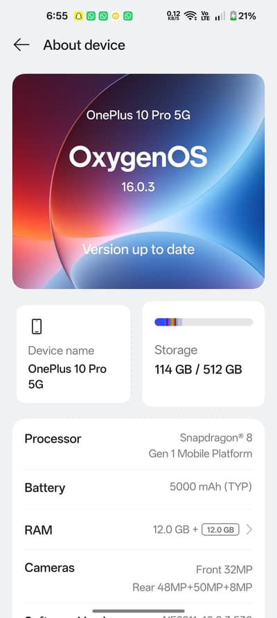 PTA One Plus 10 Pro 5g 24gb 512 gb exchange possible