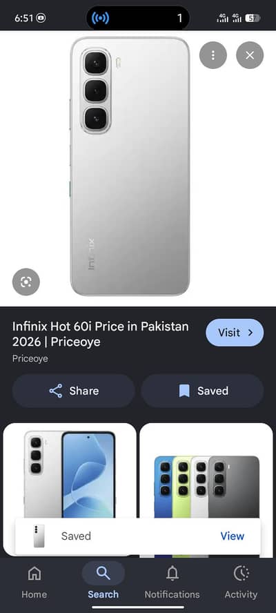 Infinix hot 60i 6/128