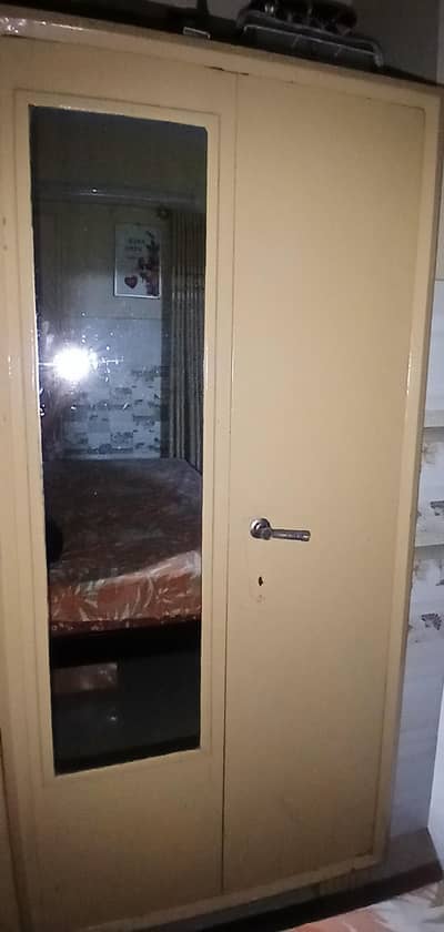 2 door lohe ki almari with builtin locker inside