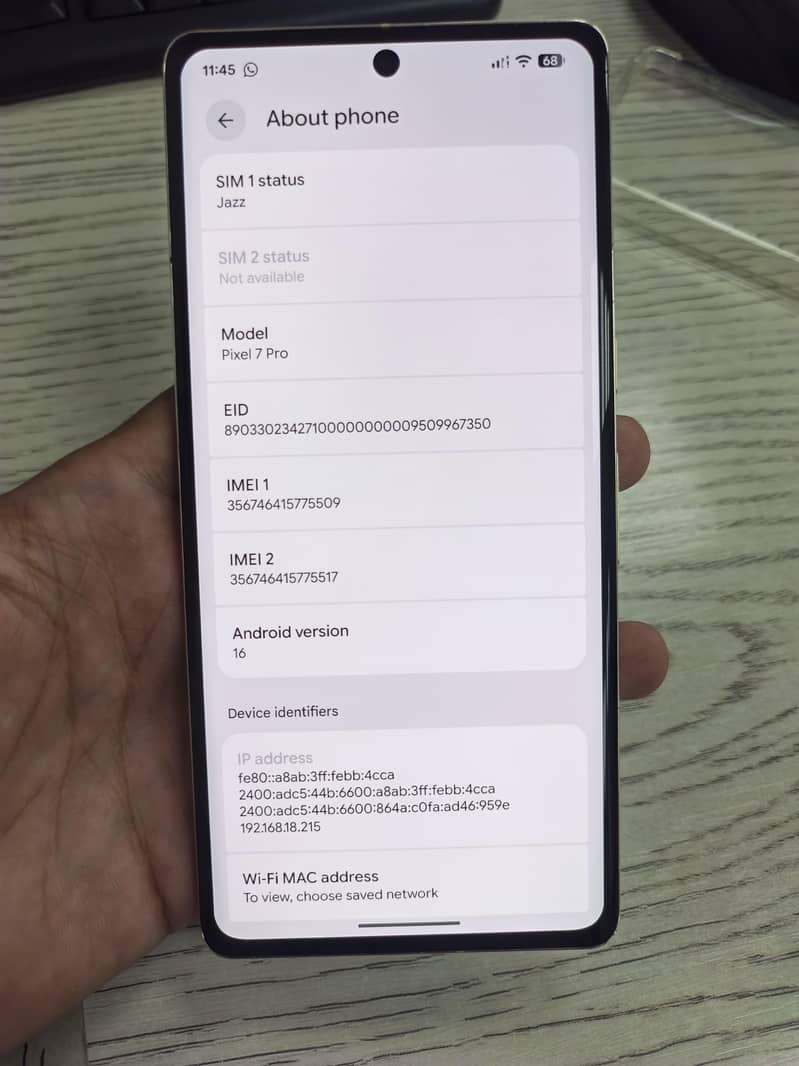 google pixel 7 pro official pta 7