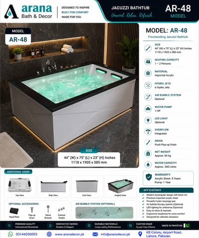 Fiberglass Jacuzzis - Luxury Bathroom Tub - Acrylic Jacuzzi Style Tubs
