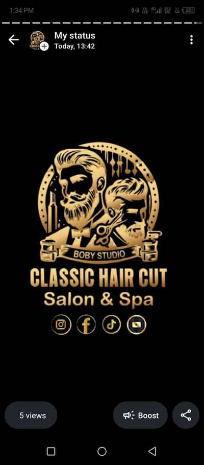 Boby studio classic hair cut 