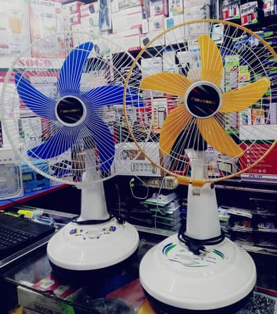 Rechargeable Table Fan AC/DC | Long Battery Backup
