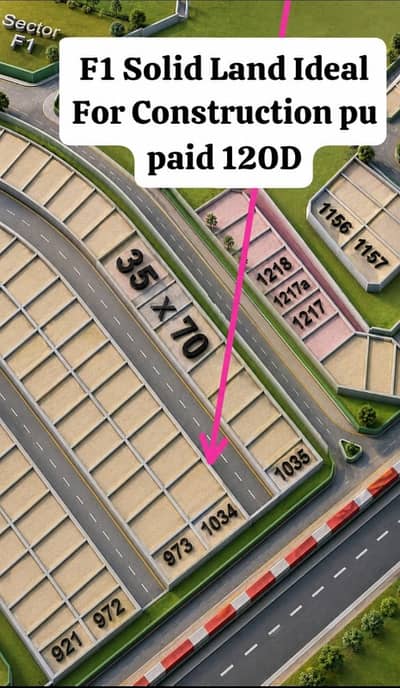 10 Marla Plot For Sale In Bahria ahria Town Phase 8 Sector F1