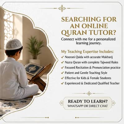 Experienced Female Online Quran & Tajweed Tutor