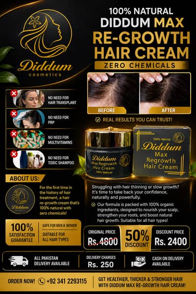 Re-Growth Hair Cream / Hair Care / Hair Growth Cream / Scalp Care /