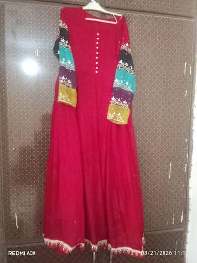 Red frock long