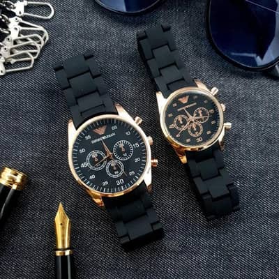 Unisex Chronograph Armani Couple Watch