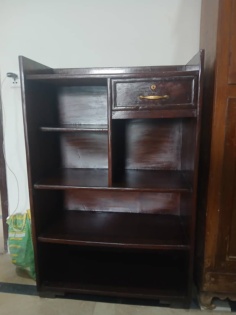 Solid wood Showcase & Book shelf 1