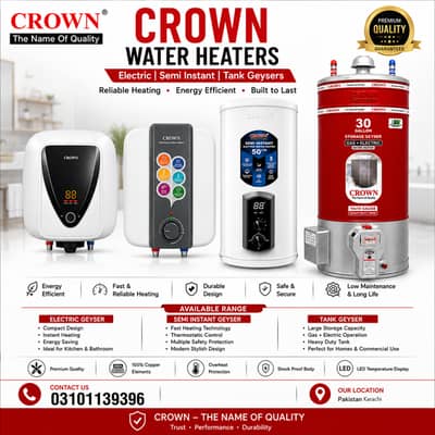 Electric, Tank & Instant Geysers All Models Available In Best Price