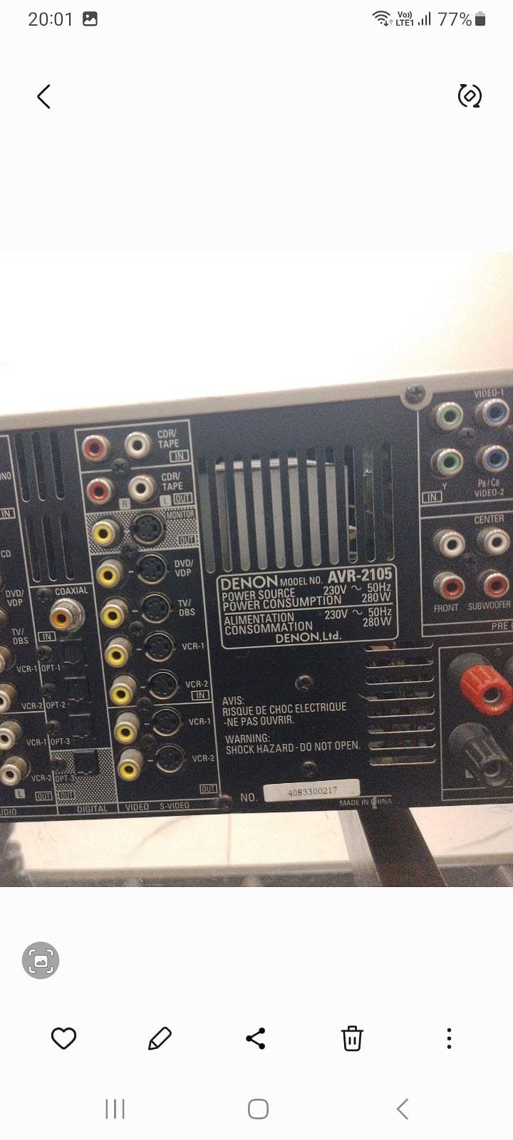 DENON 7.1 AV RECEIVER 4