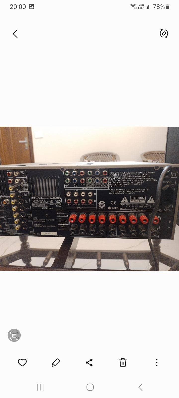 DENON 7.1 AV RECEIVER 5