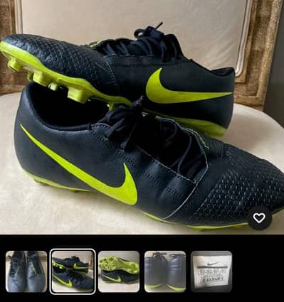 Nike phantom  venom club fg soccer cleats/shoes gripper/black green