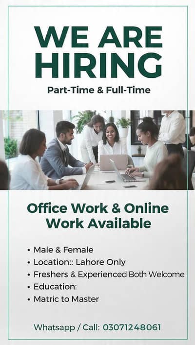 both males and females hiring for job