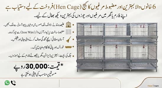 6 Portion Strong Hen Cage