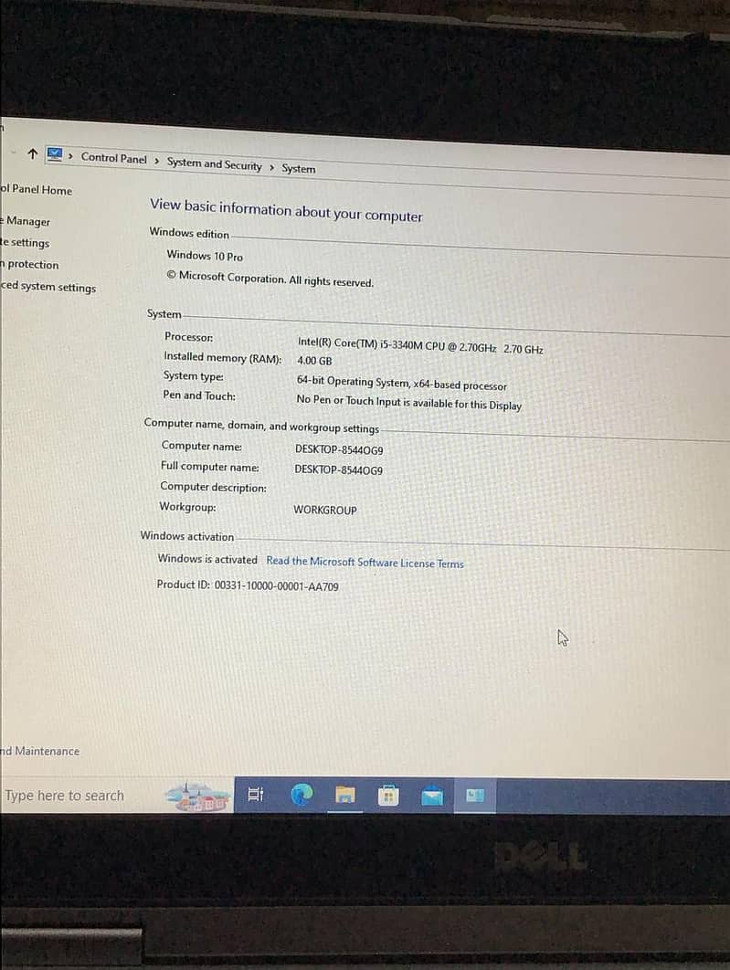 Dell core i5 4
