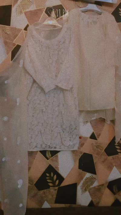 Elegant Embroidered 4-Piece Suit, Black 3 piece dress like new