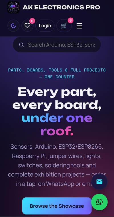 PROFESSIONAL E- COMMERCE WEBSITE FOR SALE- AK ELECTRONICS PRO