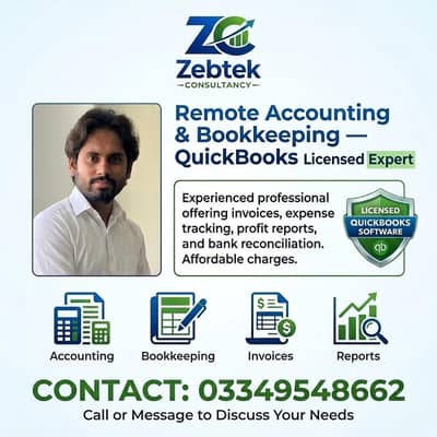 Remote Accounting & Bookkeeping — QuickBooks Licensed Expert