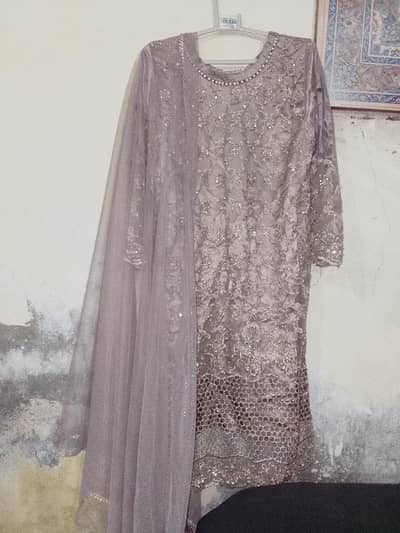 Fancy Pink 3-Piece Party Wear Dress Heavy Embroidered Suit