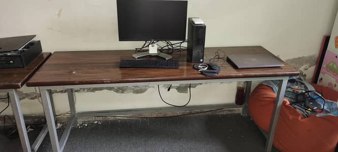 Wooden Office/Computer Table with Iron Frame – Rs. 22,000