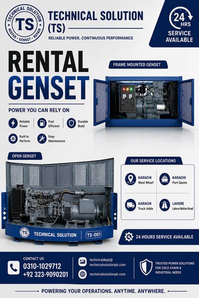Rental Genset 23 KVA & 45 KVA | Reefer Genset | 24 Hrs Service
