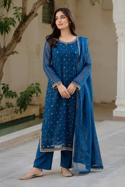 Beautiful Embroided 3 Piece Suit