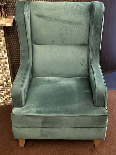Emerald green velvet chairs