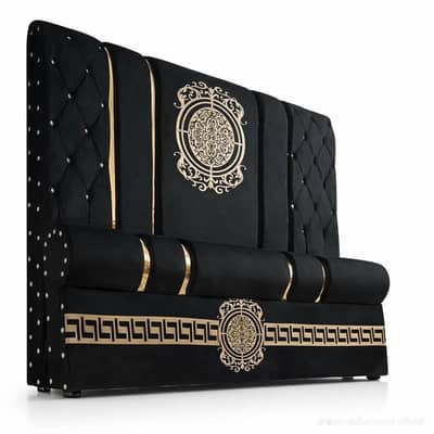 Bed set-Queen size bed-Luxury bed-Poshish bed set- bed with side table