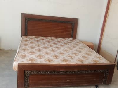 Double bed with double matrice