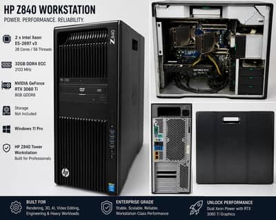 HP Z840 Workstation | Dual Xeon | RTX 3060 Ti 8GB | 32GB ECC
