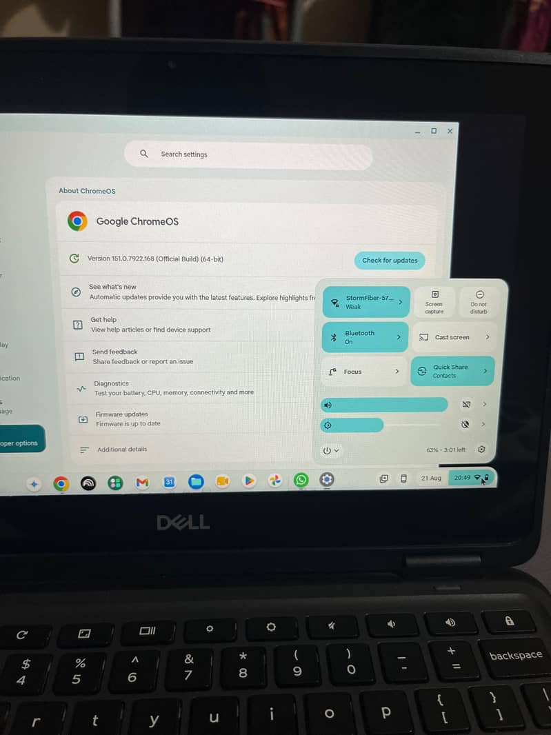 Dell chrome book 8